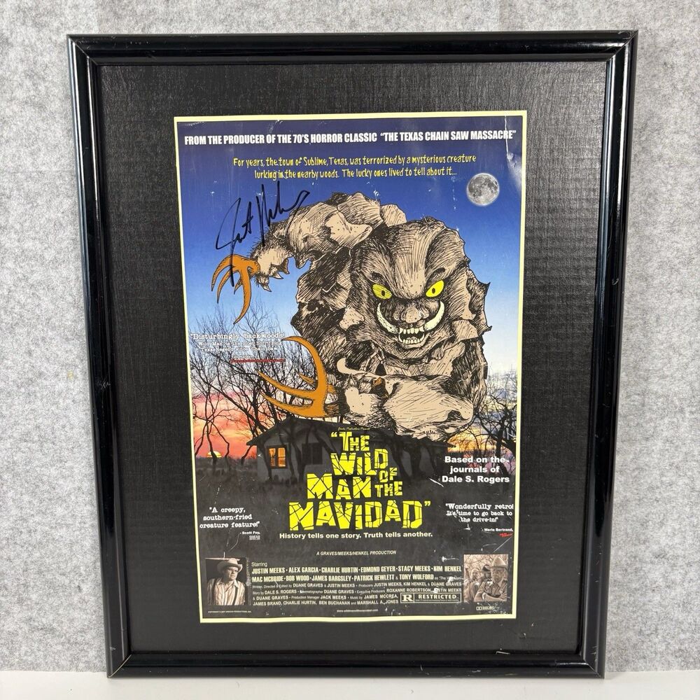 The Wild Man Of The Navidad Framed Movie Poster Signed Autographed - NO GLASS